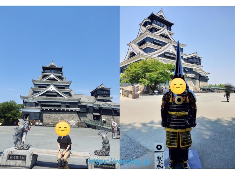 熊本城の写真スポット２ヶ所